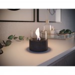 Aster 10 γυάλινο διάφανο επιτραπέζιο διακοσμητικό με εστία φωτιάς και μαύρο πλαίσιο από πορσελάνη 10x10 εκ Aster 10 γυάλινο διάφανο επιτραπέζιο διακοσμητικό με εστία φωτιάς και μαύρο πλαίσιο από πορσελάνη 10x10 εκ