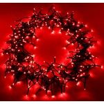 200 LED λαμπάκια με 8 προγράμματα πράσινο καλώδιο IP44 και κόκκινο φως 20 μέτρα