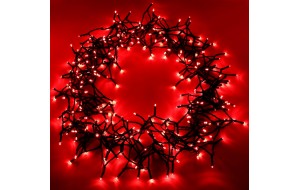 200 LED λαμπάκια με 8 προγράμματα πράσινο καλώδιο IP44 και κόκκινο φως 20 μέτρα