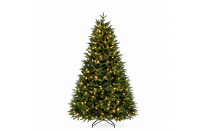 Franklin Pine pre-lit χριστουγεννιάτικο δέντρο με μεικτό φύλλωμα PE και PVC και 350 ενσωματωμένα LED σε θερμό λευκό φως ύψους 210 εκ