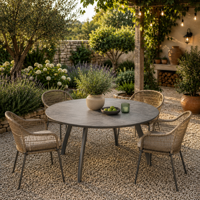 Sunset τραπέζι αλουμινίου με επιλογές χρωμάτων 120x74 εκ