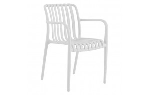 Moda πολυθρόνα από πολυπροπυλένιο στοιβαζόμενη σε λευκή απόχρωση 56x57x81 εκ Moda πολυθρόνα από πολυπροπυλένιο στοιβαζόμενη σε λευκή απόχρωση 56x57x81 εκ