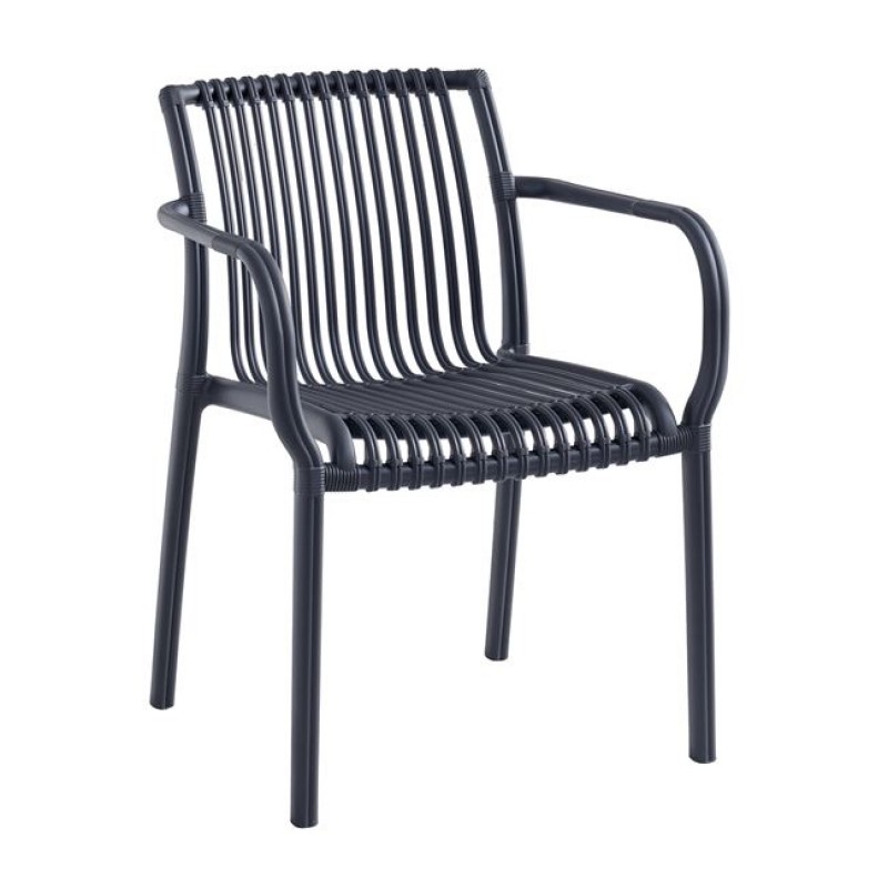 Modena πολυθρόνα με σκελετό από πολυπροπυλένιο σε ανθρακί απόχρωση 57x58x79 εκ Modena πολυθρόνα με σκελετό από πολυπροπυλένιο σε ανθρακί απόχρωση 57x58x79 εκ