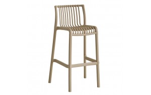 Modena σκαμπό μπάρ από πολυπροπυλένιο στοιβαζόμενο σε μπεζ απόχρωση 50x100 εκ