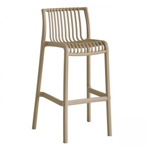 Modena σκαμπό μπάρ από πολυπροπυλένιο στοιβαζόμενο σε μπεζ απόχρωση 50x100 εκ