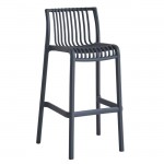 Modena σκαμπό μπάρ από πολυπροπυλένιο στοιβαζόμενο σε ανθρακί απόχρωση 50x100 εκ