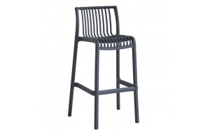 Modena σκαμπό μπάρ από πολυπροπυλένιο στοιβαζόμενο σε ανθρακί απόχρωση 50x100 εκ