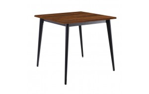 Vidal τραπέζι με μεταλλική βάση και ξύλινη επιφάνεια σε φυσική καρυδί απόχρωση 80x73 εκ Vidal τραπέζι με μεταλλική βάση και ξύλινη επιφάνεια σε φυσική καρυδί απόχρωση 80x73 εκ