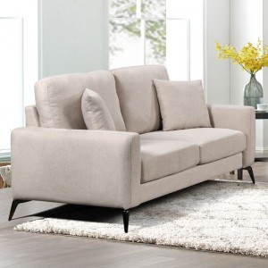 Tipo διθέσιος καναπές με υφασμάτινη επένδυση σε μπεζ απόχρωση 163x90x92 εκ