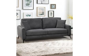 Tipo τριθέσιος καναπές με υφασμάτινη επένδυση σε γκρι απόχρωση 215x88x92 εκ