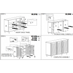 Ξύλινη τρίφυλλη παπουτσοθήκη σε φυσική απόχρωση 110x33x77 εκ
