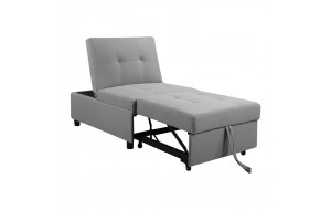 Καρέκλα κρεβάτι Imola υφασμάτινη σε χρώμα cappuccino 75x106x90 εκ