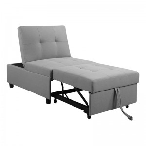 Καρέκλα κρεβάτι Imola υφασμάτινη σε χρώμα cappuccino 75x106x90 εκ