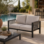Slim stripe διθέσιος καναπές με μαξιλάρια σε διάφορα χρώματα 148x74x68.7 εκ