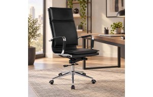 Bf3600 πολυθρόνα διευθυντική μαύρη 55x67x112/120 εκ