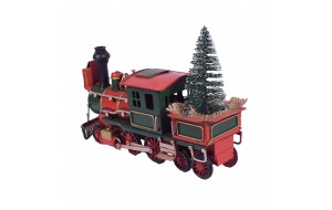 Διακοσμητικό μεταλλικό χριστουγεννιάτικο τρένο 22.5 εκ