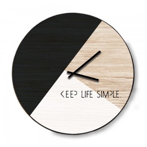 Keep it simple ξύλινο ρολόι χειροποίητο τοίχου