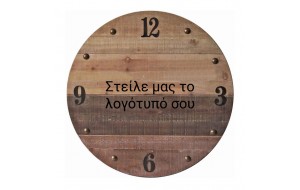 Custom χειροποίητο ρολόι τοίχου από ξύλο με το δικό σας λογότυπο