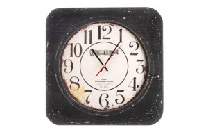 Bulova industrial ξύλινο χειροποίητο ρολόι τοίχου τρισδιάστατο 48x48 εκ