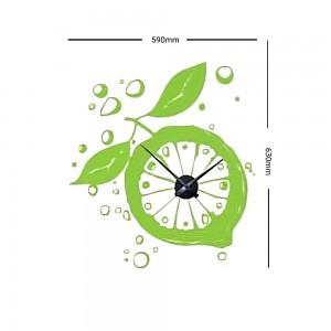 Lime ρολόι τοίχου αυτοκόλλητο από βινύλιο σε πράσινη απόχρωση 59x63 εκ