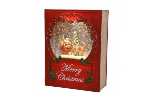 Χριστουγεννιάτικο διακοσμητικό βιβλίο σε κόκκινο χρώμα με μουσική 16x7x21 εκ