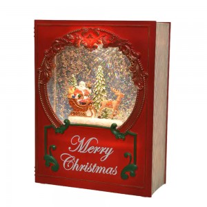 Χριστουγεννιάτικο διακοσμητικό βιβλίο σε κόκκινο χρώμα με μουσική 16x7x21 εκ