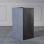 Γλάστρα Solid πήλινη γκρι 41x41x80 εκ