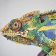 Chamaleon πίνακας από 3D κολλάζ σε σχήμα χαμαιλέοντα 75x75 εκ