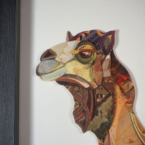Camel πίνακας από 3D κολλάζ σε σχήμα καμήλας 75x100 εκ.