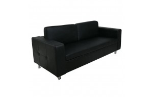 Alamo καναπές τριθέσιος με pu μαύρο  199x85x82 εκ