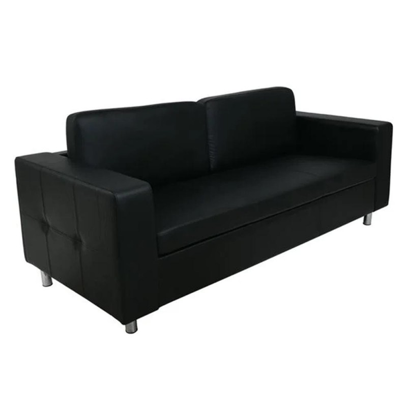 Alamo καναπές τριθέσιος με pu μαύρο  199x85x82 εκ
