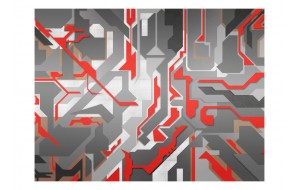 Φωτοταπετσαρία - Abstract geometric paths 200x154 εκ