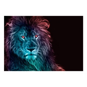 Φωτοταπετσαρία - Abstract lion - rainbow