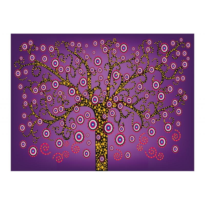 Φωτοταπετσαρία - abstract: tree (violet) 200x154 εκ