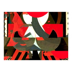Φωτοταπετσαρία - Art composition in red 200x154 εκ