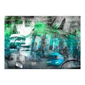 Φωτοταπετσαρία - Berlin - collage (green)