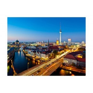 Φωτοταπετσαρία - Berlin view from Fischerinsel (night) 200x154 εκ