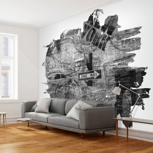 Φωτοταπετσαρία - Black-and-white New York collage 200x154 εκ