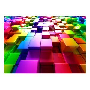 Φωτοταπετσαρία - Colored Cubes