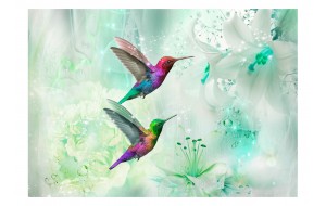 Φωτοταπετσαρία - Colourful Hummingbirds (Green)