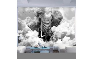 Φωτοταπετσαρία - Elephant in the Clouds (Black and White)