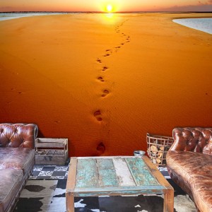 Φωτοταπετσαρία - Footprints in the sand 200x154 εκ