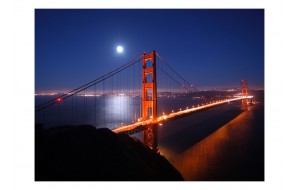 Φωτοταπετσαρία - Golden Gate Bridge at night 200x154 εκ