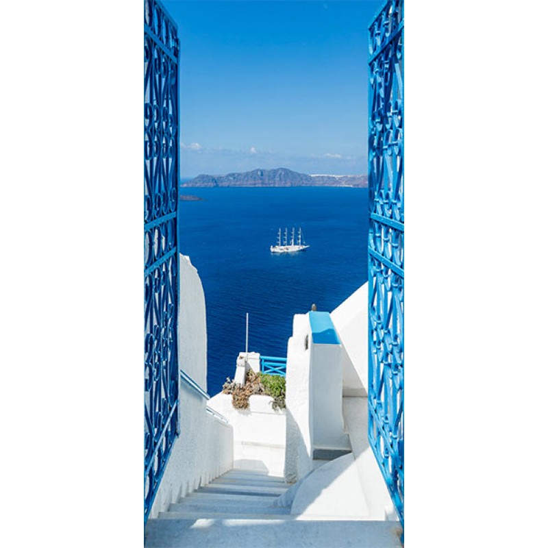Φωτοταπετσαρία πόρτας - Holidays in Greece 70X210 εκ