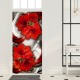 Φωτοταπετσαρία πόρτας - Photo wallpaper - Abstraction and red flowers I 70X210 εκ