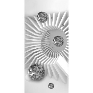 Φωτοταπετσαρία πόρτας - Photo wallpaper - Black and white abstraction I 70X210 εκ