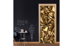 Φωτοταπετσαρία πόρτας - Photo wallpaper - Golden Geometry I 70X210 εκ