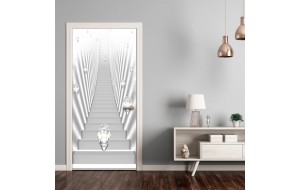 Φωτοταπετσαρία πόρτας - Photo wallpaper - White stairs and jewels I 70X210 εκ