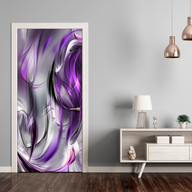 Φωτοταπετσαρία πόρτας - Photo wallpaper – Purple abstraction I 70X210 εκ