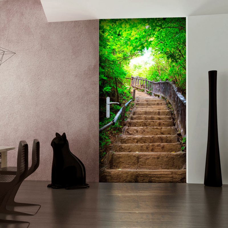 Φωτοταπετσαρία πόρτας - Photo wallpaper – Stairs from nature I 70X210 εκ